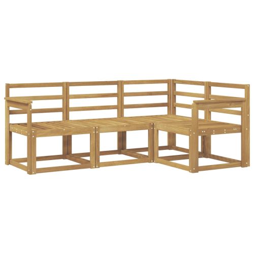 Комплект дивани за открито 4 pcs Бяло 187,5 x 128,5 x 73 см