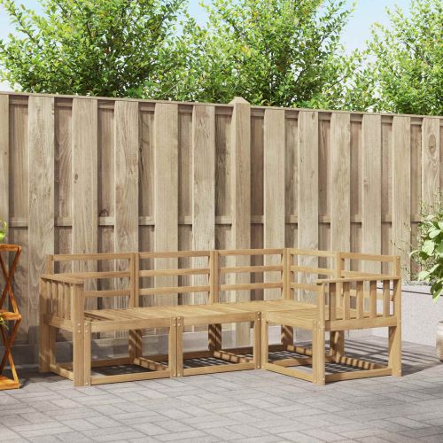 Комплект дивани за открито 4 pcs Бяло 187,5 x 128,5 x 73 см