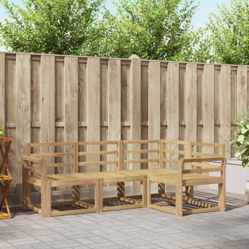Комплект дивани за открито 4 pcs Бяло 190 x 130,5 x 73 см