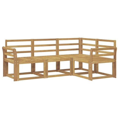 Комплект дивани за открито 4 pcs Бяло 190 x 130,5 x 73 см