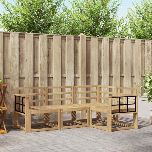 Комплект дивани за открито 4 pcs Бяло 187,5 x 128,5 x 73 см
