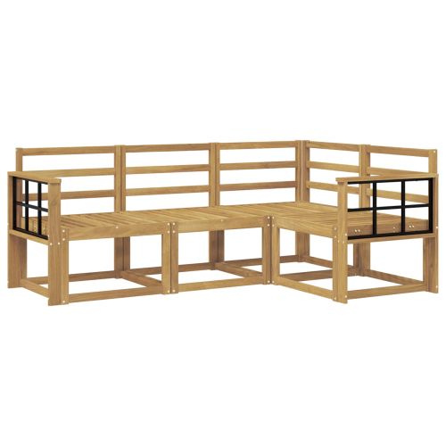 Комплект дивани за открито 4 pcs Бяло 187,5 x 128,5 x 73 см