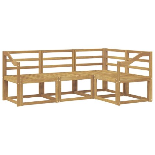 Комплект дивани за открито 4 pcs Бяло 185,5 x 126,5 x 73 см