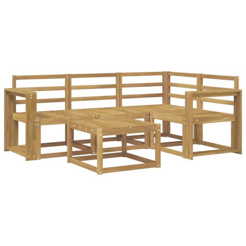 Комплект дивани за открито 5 pcs Бяло 59 x 59 x 37 см