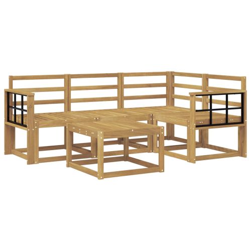 Комплект дивани за открито 5 pcs Бяло 59 x 59 x 37 см