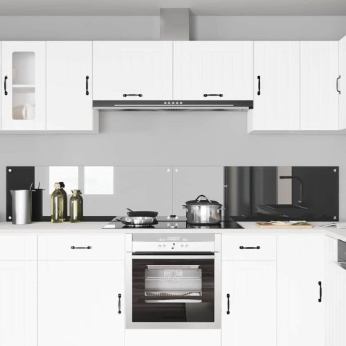 Кухненски гръб 2 pcs Тъмен сив 120 x 40 cm закалено стъкло