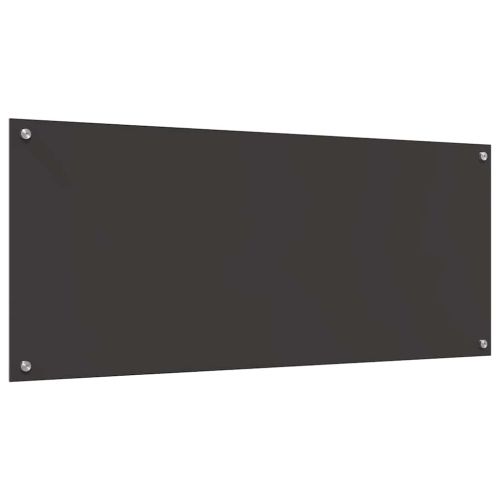 Кухненски гръб 2 pcs Тъмен сив 120 x 50 cm закалено стъкло