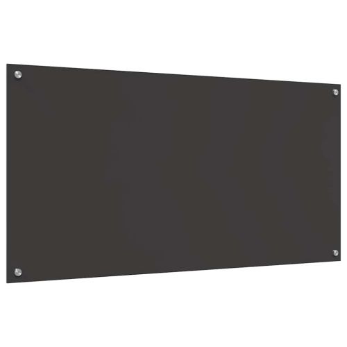 Кухненски гръб 2 pcs Тъмен сив 120 x 60 cm закалено стъкло