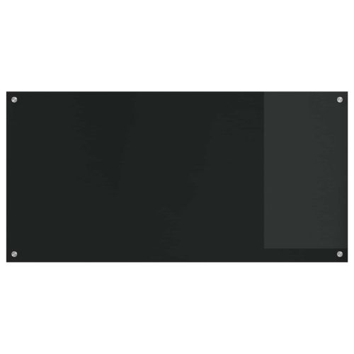 Кухненски гръб Черно 120 x 60 cm закалено стъкло