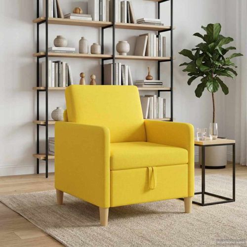 Диван с storage Светло жълто 72 x 78 x 87 см Полиестер