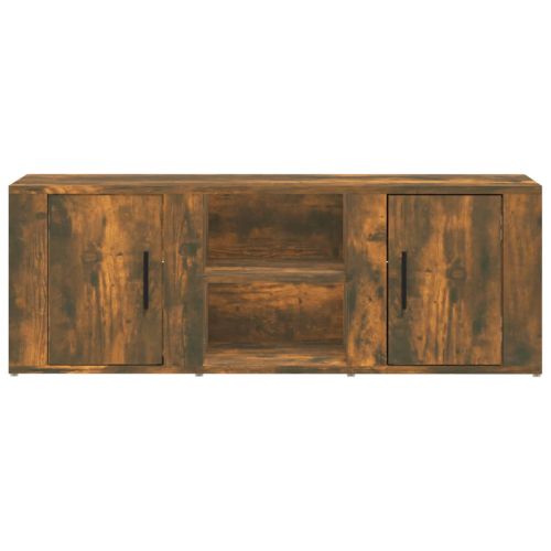 ТВ шкаф, опушен дъб, 100x31,5x35 см, инженерно дърво