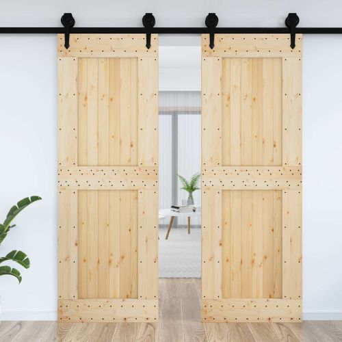 Врата NARVIK Естествен 80 x 210 cm Солидна борова дървесина