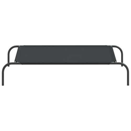 Повдигнато легло за кучета черно 110x65x20 cm Оксфорд плат