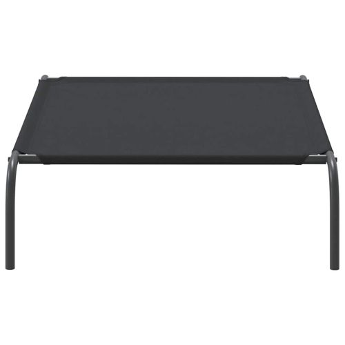 Повдигнато легло за кучета черно 110x65x20 cm Оксфорд плат