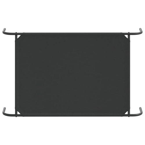 Повдигнато легло за кучета черно 110x65x20 cm Оксфорд плат