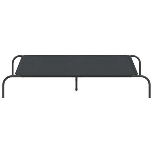 Повдигнато легло за кучета черно 130x80x20 cm Оксфорд плат