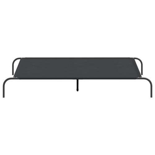 Повдигнато легло за кучета черно 150x90x20 cm Оксфорд плат