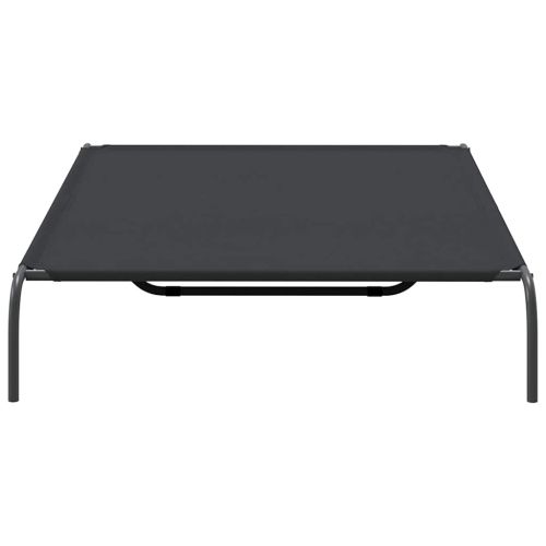 Повдигнато легло за кучета черно 150x90x20 cm Оксфорд плат