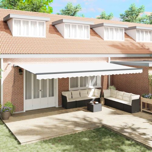 Текстил за сенник Бяло 600 × 350 cm Полиестер