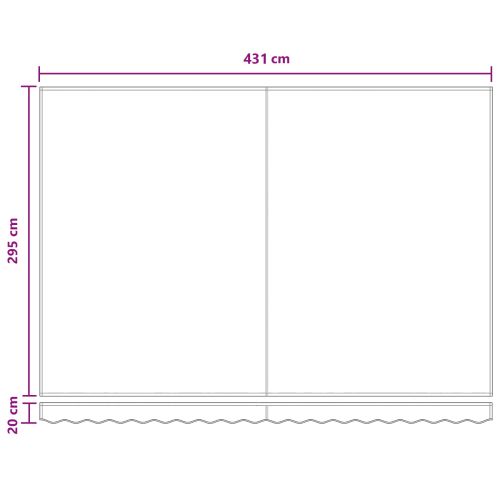 Прибираща се тента Светлосив и бял 4,5 × 3 m