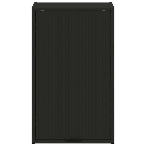 Шкаф за баня Черно 39 x 23,5 x 65 см Инженерно дърво & Метал