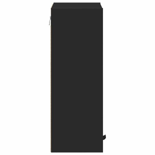 Шкаф за баня Черно 39 x 23,5 x 65 см Инженерно дърво & Метал