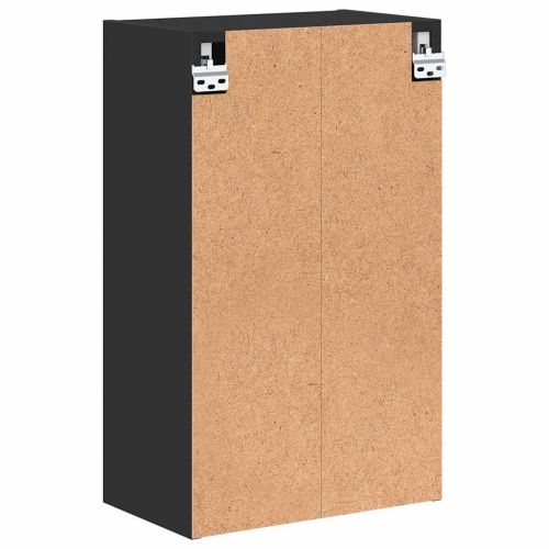 Шкаф за баня Черно 39 x 23,5 x 65 см Инженерно дърво & Метал