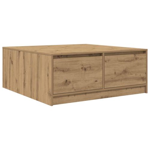 Масичка за кафе с чекмеджета дъб артизан 100x100x40 см