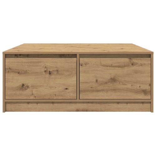 Масичка за кафе с чекмеджета дъб артизан 100x100x40 см