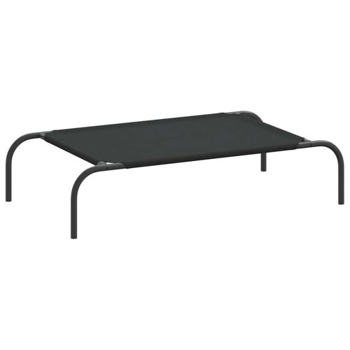 Повдигнато легло за кучета черно 90x50x20 cm Оксфорд плат