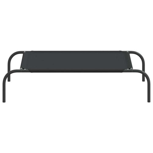 Повдигнато легло за кучета черно 90x50x20 cm Оксфорд плат