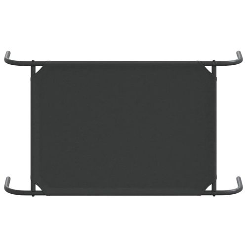 Повдигнато легло за кучета черно 90x50x20 cm Оксфорд плат