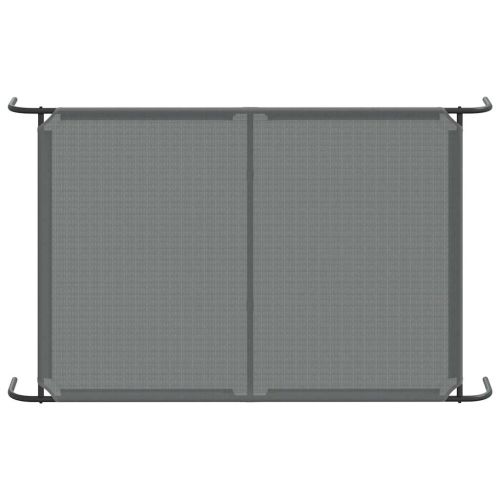 Повдигнато легло за кучета сиво 150x90x20 cm Текстилен стомана