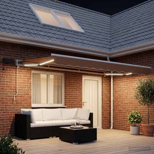 Ръчна рамка за сенник с LEDs Пясък 4 x 2 m