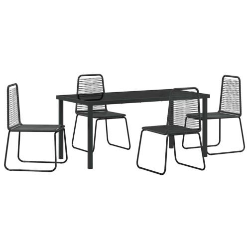 Комплект за хранене в градината 5 pcs Черно