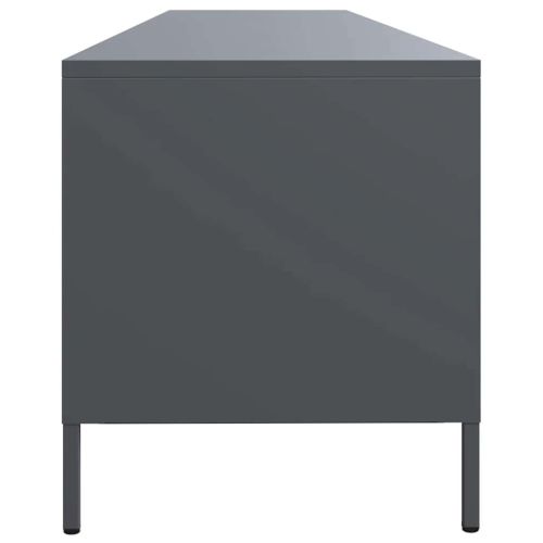 ТВ шкаф, антрацит, 202x39x43,5 см, студеновалцувана стомана