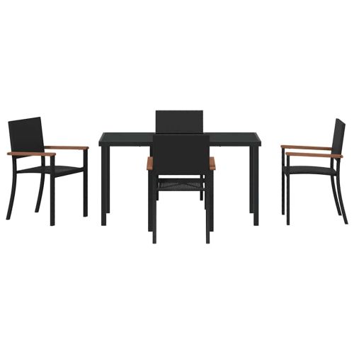 Комплект за хранене в градината 5 pcs Черно