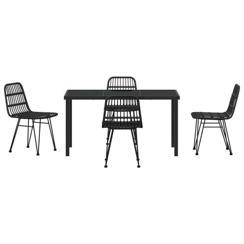 Комплект за хранене в градината 5 pcs Черно