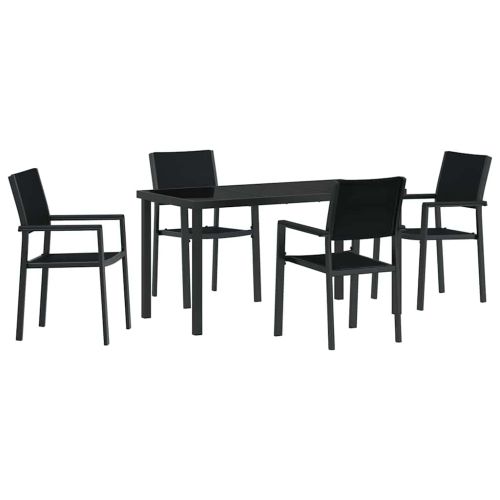 Комплект за хранене в градината 5 pcs Черно