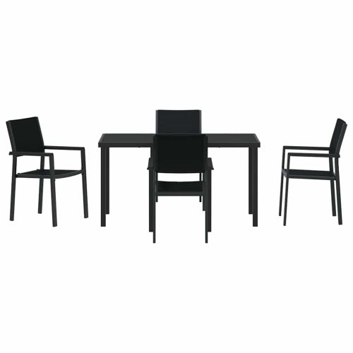 Комплект за хранене в градината 5 pcs Черно