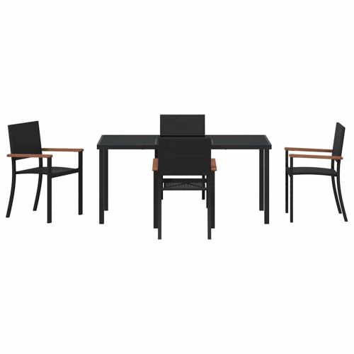 Комплект за хранене в градината 5 pcs Черно