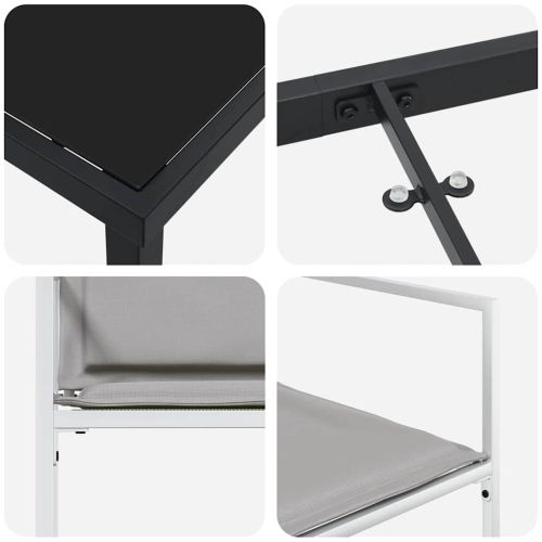 Комплект за хранене в градината 5 pcs Бяло 160 x 80 x 73 см