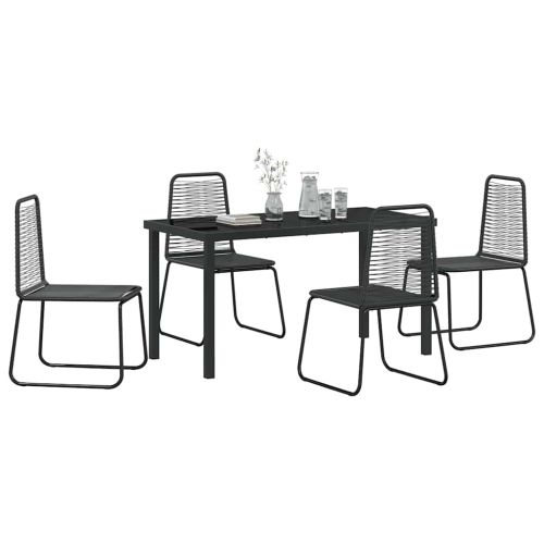 Комплект за хранене в градината 5 pcs Черно