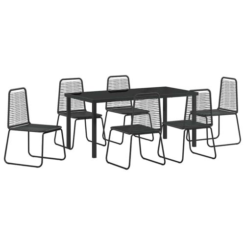 Комплект за хранене в градината 7 pcs Черно