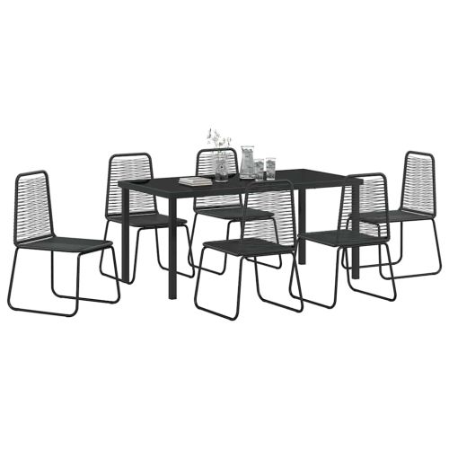 Комплект за хранене в градината 7 pcs Черно