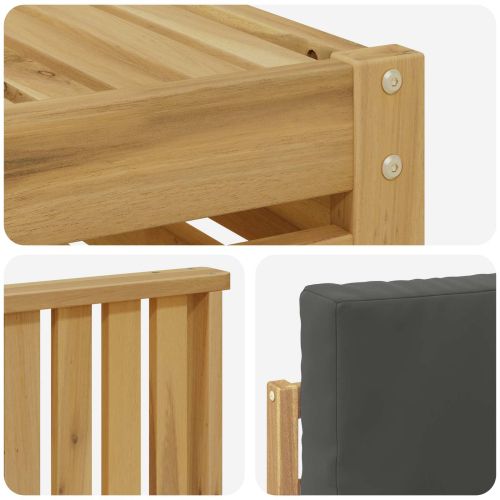 Комплект дивани за открито 6 pcs Бяло и антрацит