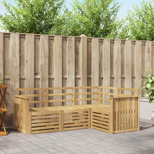 Комплекти дивани 4 pcs Бяло 187,5 x 128,5 x 73 см