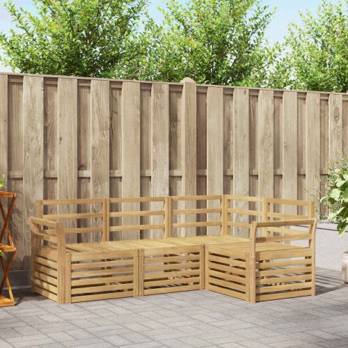 Комплекти дивани 4 pcs Бяло 190 x 130,5 x 73 см