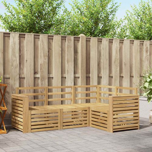 Комплекти дивани 4 pcs Бяло 191 x 132,5 x 73 см