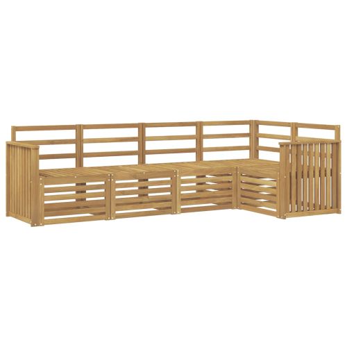 Комплект дивани за открито 5 pcs Бяло 247 x 128,5 x 73 см